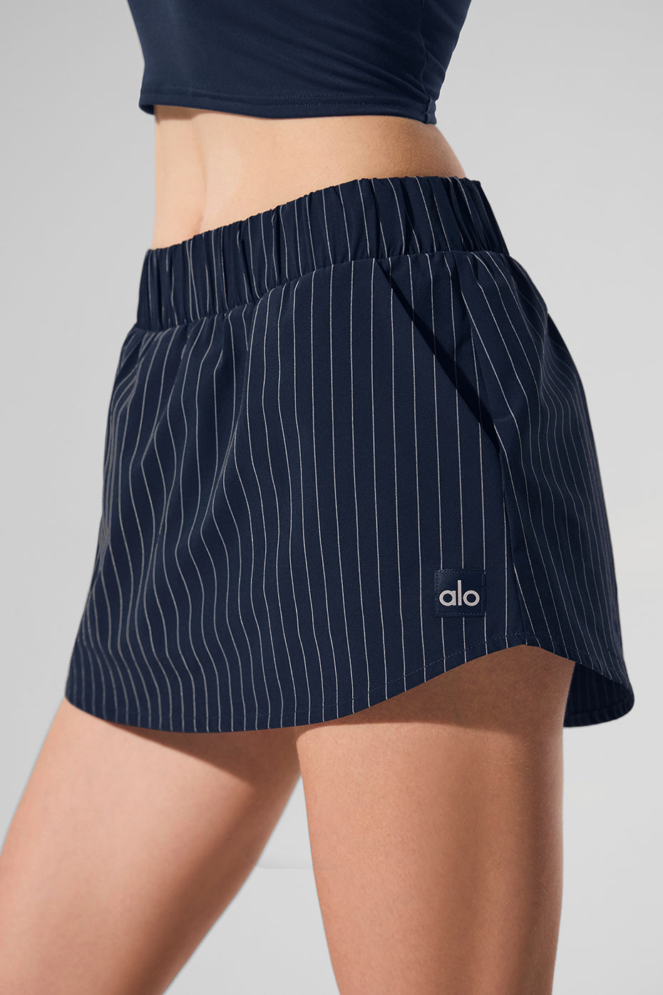 Pinstripe Daylight Mini Skirt - Navy/Ivory