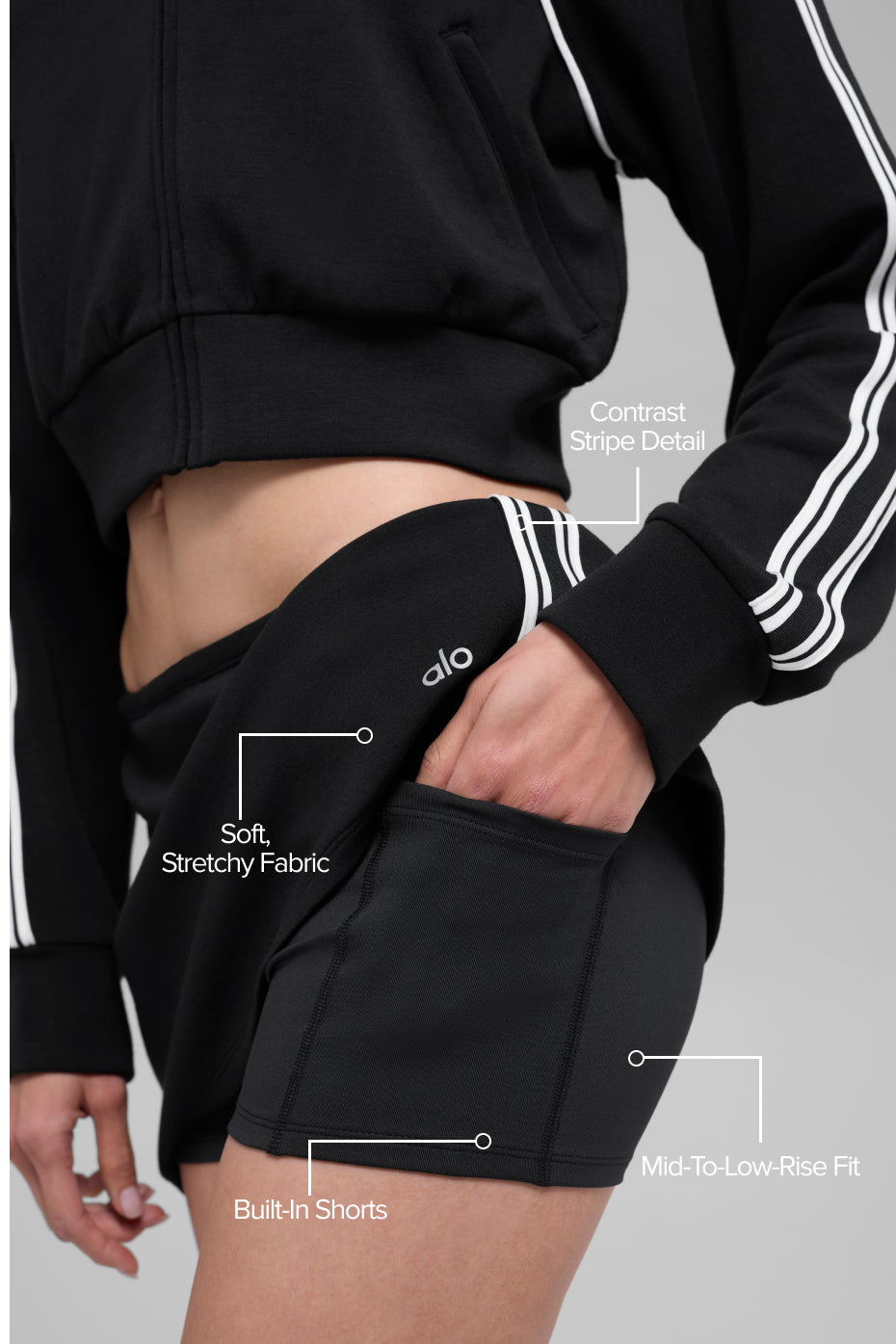 Track Star Mini Skirt - Black