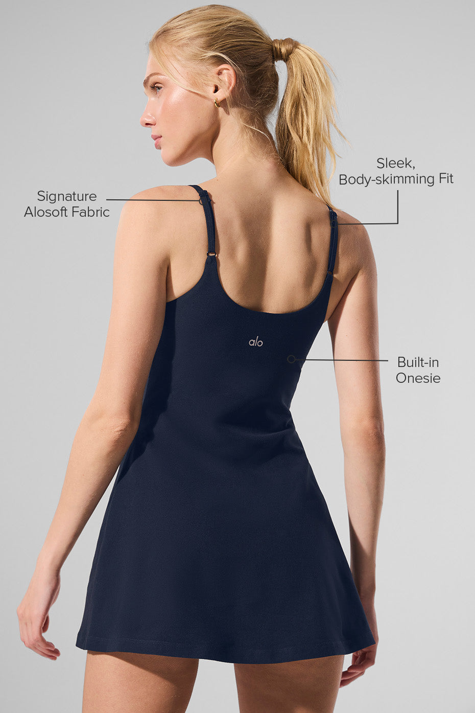 Alosoft Encore Tennis Dress - Navy
